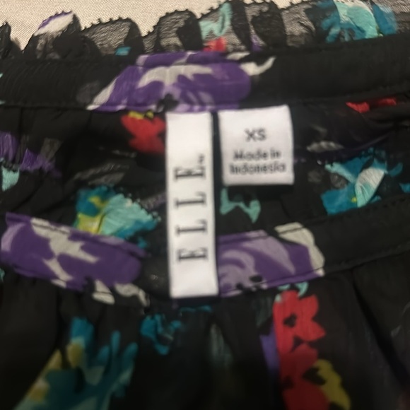 Elle Floral Long Sleeve Blouse Size XS - Picture 6 of 10